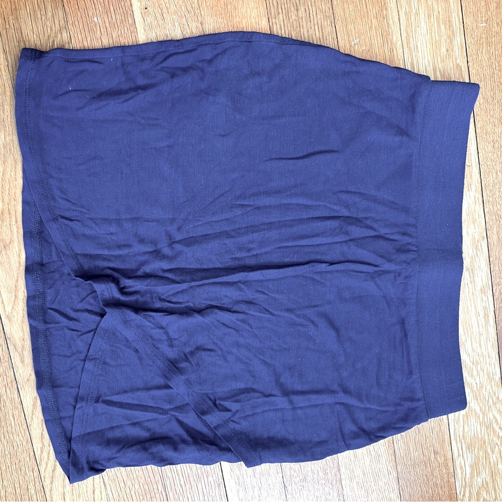 Navy Blue BCBG mini skirt with wrap front